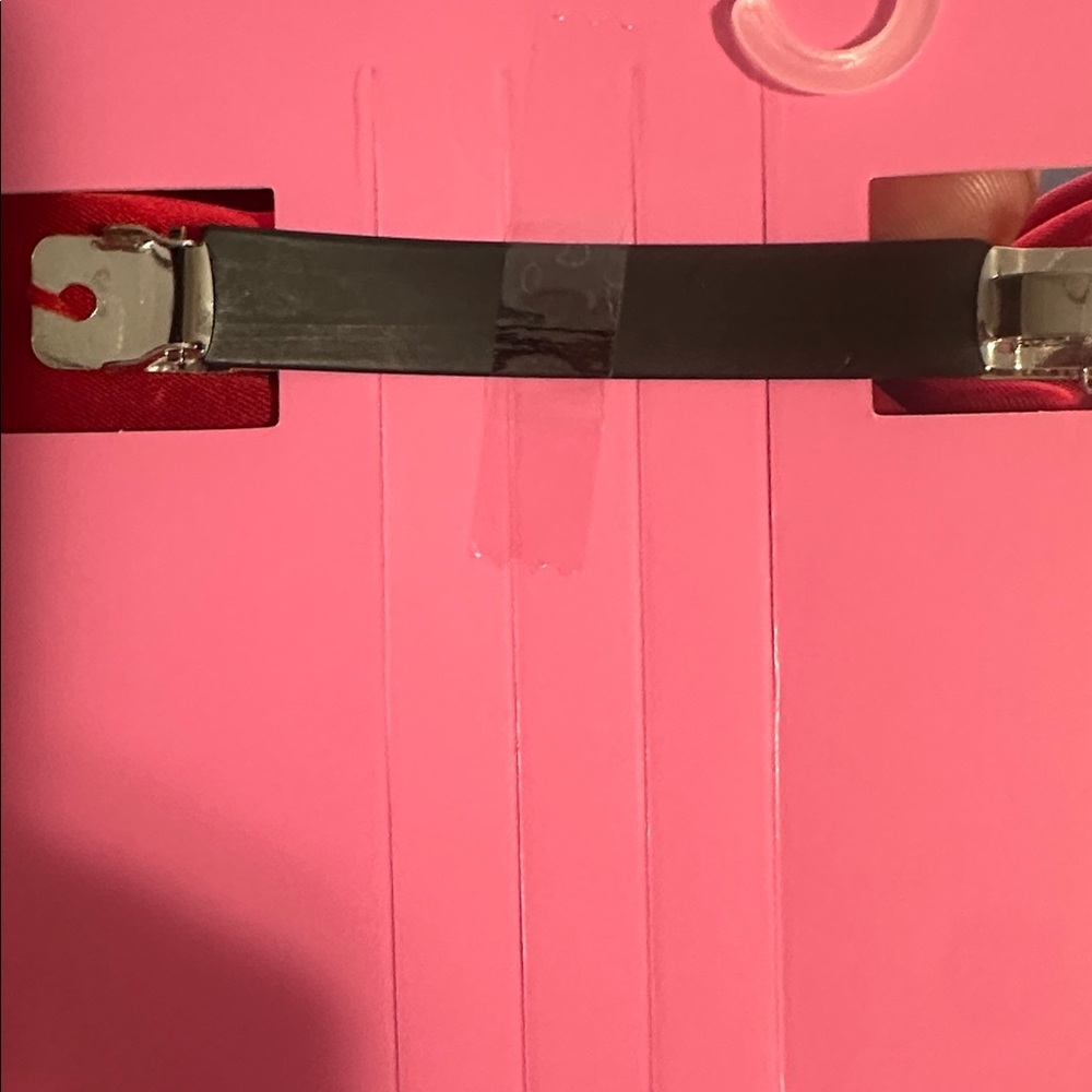 Sunday State red satin bow hair clip - Picture 2 of 2